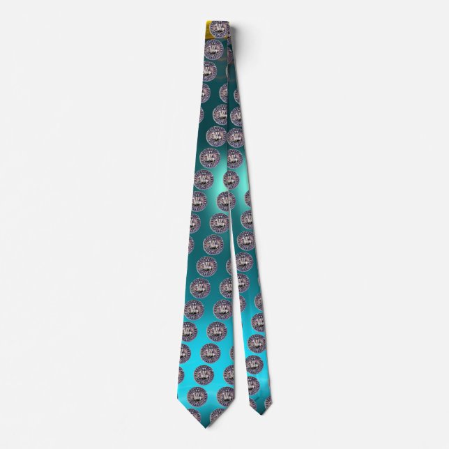 SIEGEL DER KNIGHTS TEMPLAR blaues Edelstein Krawatte (Vorderseite)