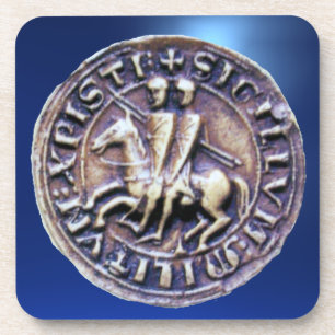 Siegel DER KNIGHTS TEMPLAR blaues Edelstein Untersetzer