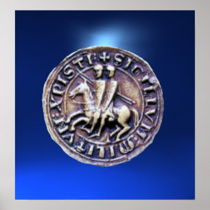 SIEGEL DER KNIGHTS TEMPLAR dunkelblau Poster