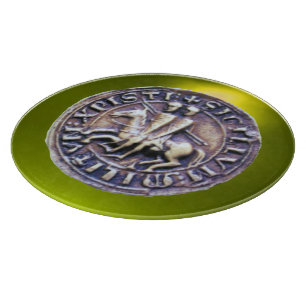 SIEGEL DER KNIGHTS TEMPLAR Edelstein gelb Schneidebrett