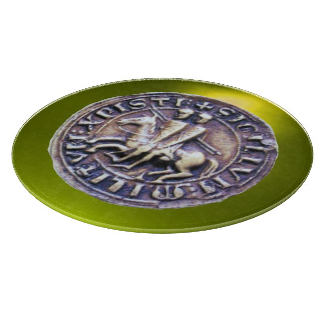 SIEGEL DER KNIGHTS TEMPLAR Edelstein gelb Schneidebrett (Ecke)