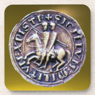 SIEGEL DER KNIGHTS TEMPLAR Edelstein gelb Untersetzer