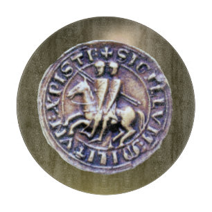 SIEGEL DER KNIGHTS TEMPLAR Edelstein grau Schneidebrett