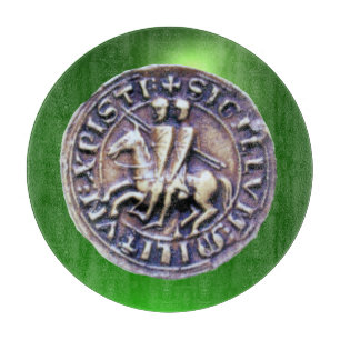SIEGEL DER KNIGHTS TEMPLAR Edelstein grün Schneidebrett