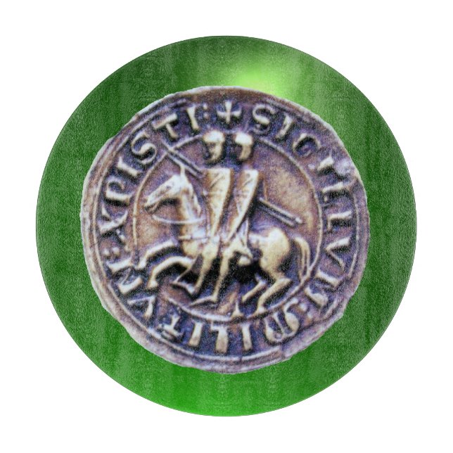 SIEGEL DER KNIGHTS TEMPLAR Edelstein grün Schneidebrett (Vorderseite)