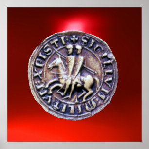 SIEGEL DER KNIGHTS TEMPLAR Edelstein Rot Poster