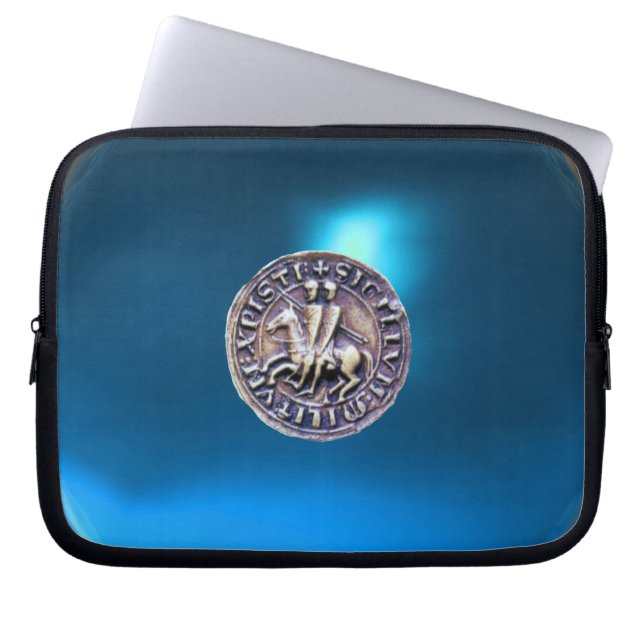 SIEGEL DER KNIGHTS TEMPLAR Graublau Laptopschutzhülle (Vorderseite)