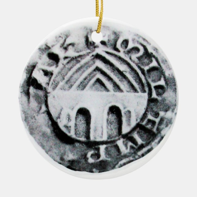 SIEGEL DER KNIGHTS TEMPLAR KERAMIK ORNAMENT (Vorne)
