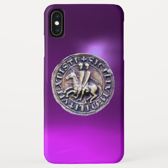 SIEGEL DER KNIGHTS TEMPLAR lila Case-Mate iPhone Hülle (Rückseite)