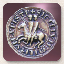 SIEGEL DER KNIGHTS TEMPLAR lila Untersetzer