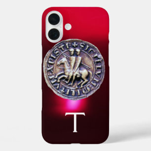 SIEGEL DER KNIGHTS TEMPLAR MONOGRAM burgund iPhone 16 Plus Hülle