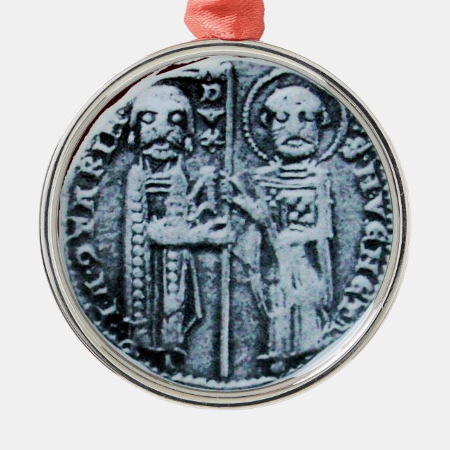 SIEGEL DER KNIGHTS TEMPLAR MONOGRAM lila Ornament Aus Metall (Vorne)