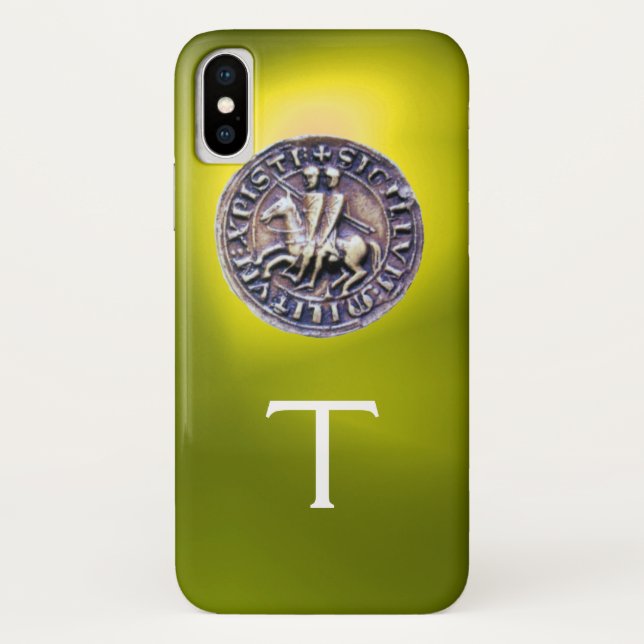SIEGEL DER KNIGHTS TEMPLAR MONOGRAMM gelb Case-Mate iPhone Hülle (Rückseite)