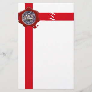 SIEGEL DER KNIGHTS TEMPLAR, Monogramm, Weiß Briefpapier