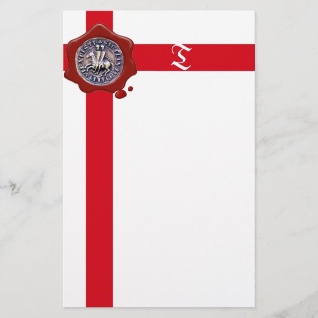 SIEGEL DER KNIGHTS TEMPLAR, Monogramm, Weiß Briefpapier (Vorderseite)