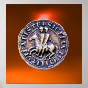 SIEGEL DER KNIGHTS TEMPLAR Orange Poster