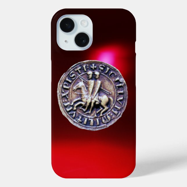 SIEGEL DER KNIGHTS TEMPLAR rote Bordeaux Case-Mate iPhone Hülle (Rückseite)