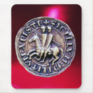 SIEGEL DER KNIGHTS TEMPLAR rote Bordeaux Mousepad