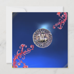 SIEGEL DER KNIGHTS TEMPLAR Saphir blau Einladung