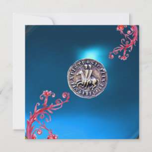 SIEGEL DER KNIGHTS TEMPLAR Saphir blau Einladung