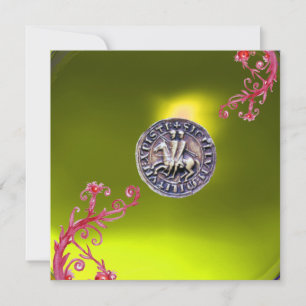 SIEGEL DER KNIGHTS TEMPLAR Topaz gelb Einladung