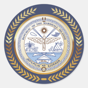 Siegel der Marshallinseln Runder Aufkleber