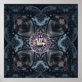 SIEGEL DER NACHTEMPULÄR AUF EISENKREUZ POSTER