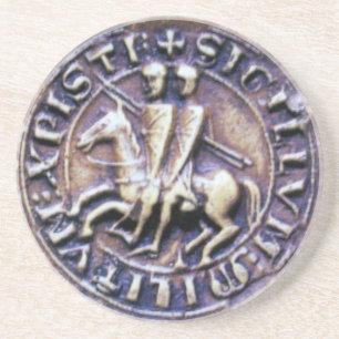 SIEGEL DER RITTER TEMPLAR SANDSTEIN UNTERSETZER