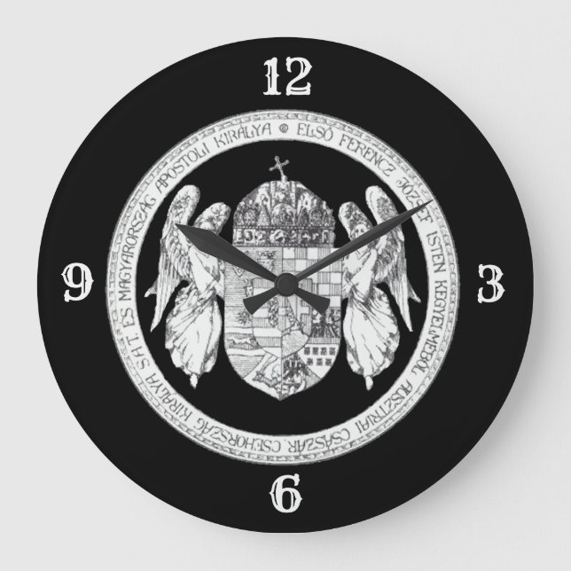 Siegel der Rundschau des ungarischen Königreichs Große Wanduhr (Vorderseite)