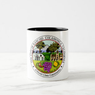 Siegel der Stadt Rancho Cucamonga (Kalifornien) Zweifarbige Tasse
