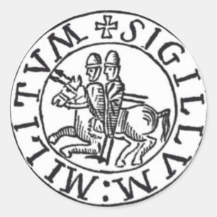 Siegel der Tempelritter Runder Aufkleber