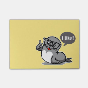 Siegel der Zustimmung Post-it Klebezettel