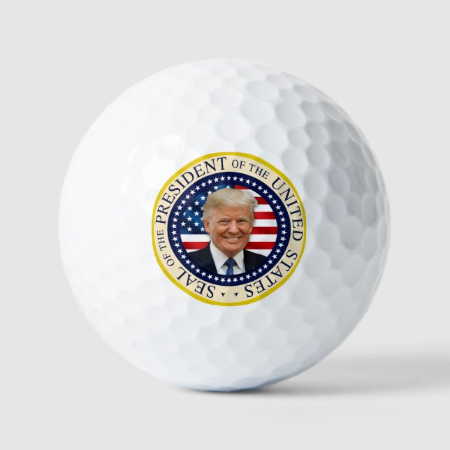 Siegel des 47. Präsidenten Trump gewinnt 2024 Golfball (Vorderseite)
