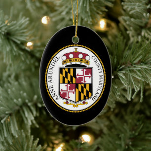 Siegel des Anne Arundel County, MD Keramik Ornament