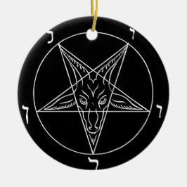 Siegel des Baphomet Keramik Ornament