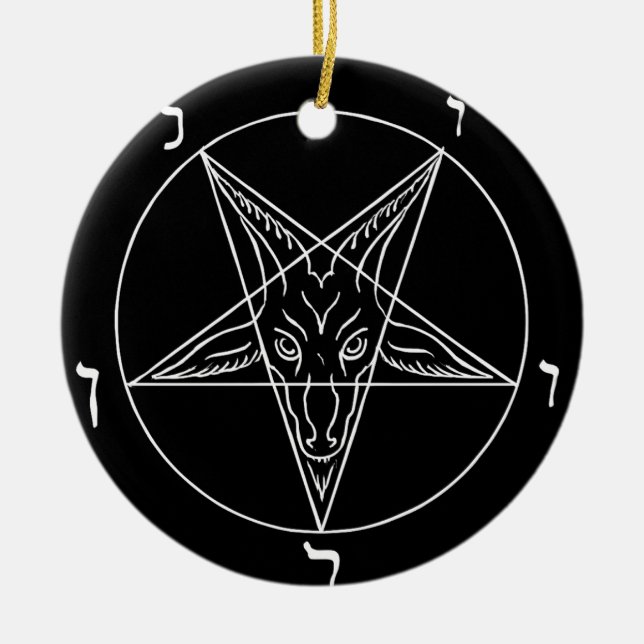 Siegel des Baphomet Keramik Ornament (Vorne)