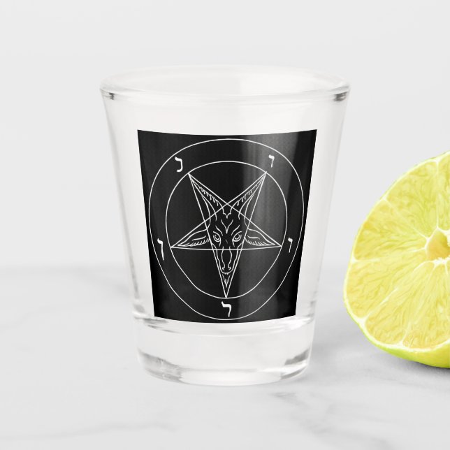 Siegel des Baphomet Schnapsglas (Vorderseite)