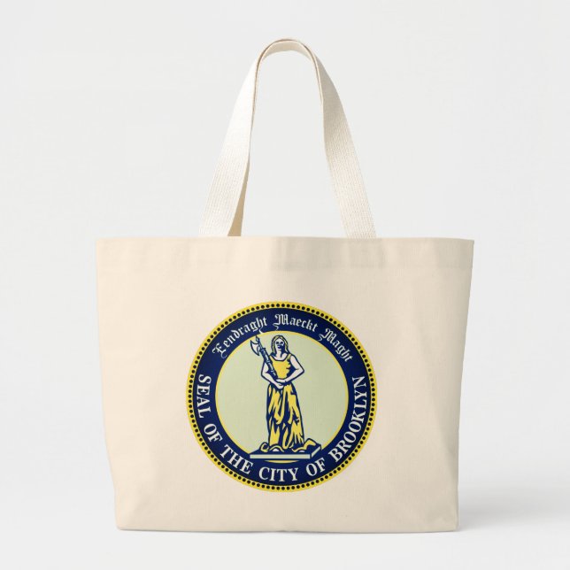 Siegel des Bezirks Brooklyn, New York Jumbo Stoffbeutel (Vorne)