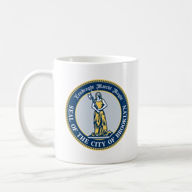 Siegel des Bezirks Brooklyn, New York Kaffeetasse (Links)