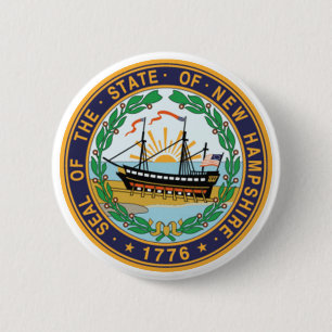 Siegel des Bundesstaates New Hampshire Button