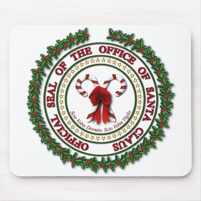 Siegel des Büros des Weihnachtsmanns Mousepad (Vorne)