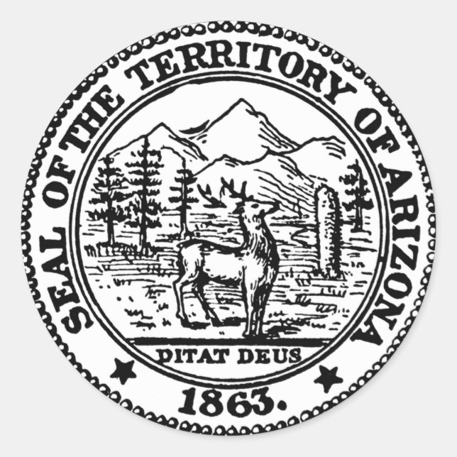 SIEGEL DES GEBIETS ARIZONA 1963 RUNDER AUFKLEBER (Vorderseite)