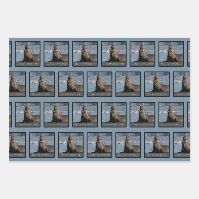 Siegel des Genehmigungswrapping-Papiers (Mix) Geschenkpapier Set (Vorderseite)