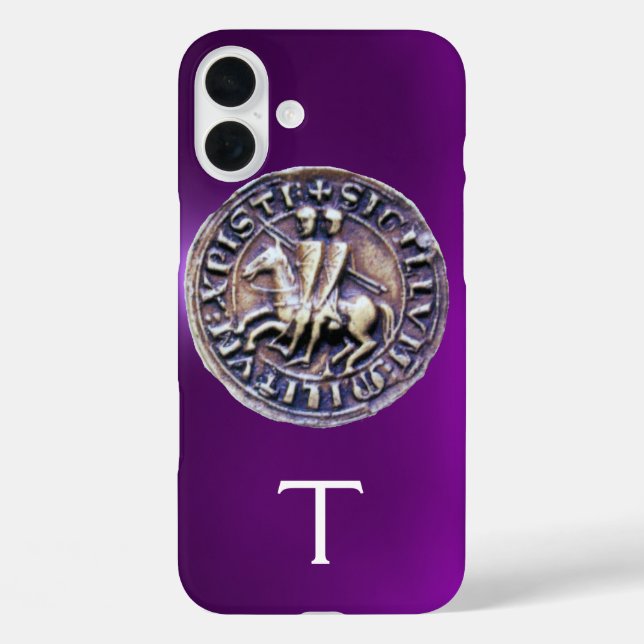 SIEGEL DES KNIGHTS TEMPLAR MONOGRAM lila Case-Mate iPhone Hülle (Rückseite)