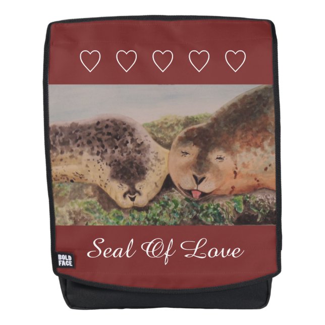 Siegel des Liebe-Emblem-Rucksacks Rucksack (Vorderseite)