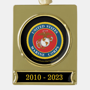 Siegel des Meereskorps - flach Banner-Ornament Gold