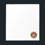 Siegel des Meereskorps - flach Notizblock<br><div class="desc">Dieses Design präsentiert das Siegel des Marinekorps in einem kühlen und detaillierten Stil. Dieses Emblem repräsentiert die Ehre,  Stärke und Tradition des Marine Corps der Vereinten Staaten und ist eine zeitlose Hommage an ihr Erbe und ihre Hingabe.</div>