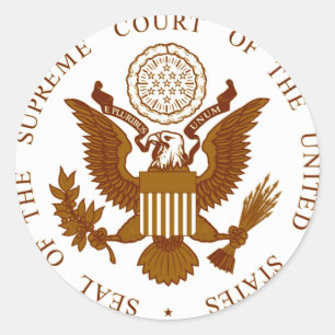 Siegel des Obersten Gerichtshofs der USA Runder Aufkleber