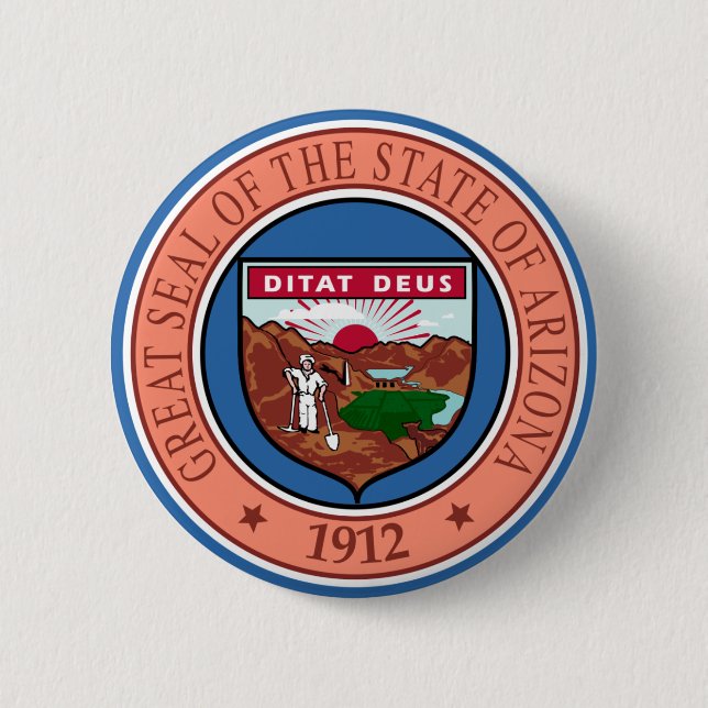 Siegel des Staat Arizona USA Button (Vorderseite)