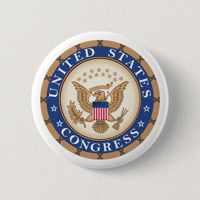SIEGEL des US-Kongresses Button (Vorderseite)